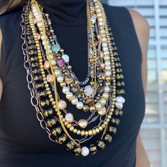 Handmade multi-strand necklace - Picture 10 of 11